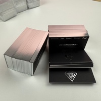 Cartes de visite personnalisées OEM/ODM avec estampage à chaud, bord en feuille d'argent, carte noire de luxe, or, argent, holographique, laser, creux