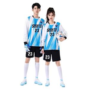 Zhengxiang Uzun Kollu Futbol Forması Takımı Takım Üniforması Toplu Alım %100 Polyester Unisex Yetişkin Futbol Sonbahar Kış - Product Image 1