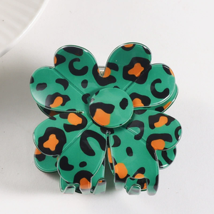 กิ๊บติดผมรูปใบโคลเวอร์ลายสก็อตสำหรับผู้หญิง วัสดุ PVC สำหรับวันเซนต์แพทริก - Product Image 5