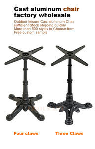 3 أرجل قاعدة طاولة من الحديد الزهر الفرنسي بيسترو أسود معدني حديث طاولة مركزية أثاث الساق الحلي لغرفة المعيشة وغرفة الطعام - Product Image 5