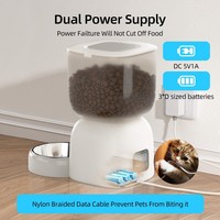 Haustier-Zubehör 3L Automatischer Katzen- und Hunde-Roboter-Futterspender Intelligenter Zeitgesteuerter Quantitativer Sichtbarer WLAN-Smart-Futterautomat