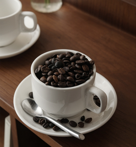 <b>Large</b> Quantity Customizable High-grade Coffee Mug & Saucer, Stackable White Porcelain <b>Cup</b> for Catering Hotel Souvenir Wholesale - Product Image 3