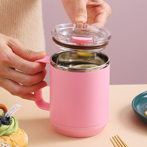 Taza de Café de Acero Inoxidable con Tapa 304, Vaso Térmico de Viaje, Color Sólido Negro, Blanco, Rosa, Azul - Product Image 2