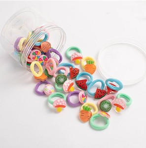 Cartoon Flower Bow Elastic Hair <b>Ties</b> Animal Girls Towel Nylon Hair Band - Product Image 5