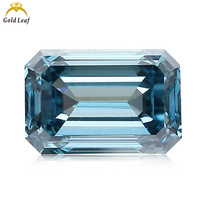 Diamants de laboratoire IGI Goldleaf de couleur fantaisie bleue en gros, diverses formes de taille, 1-5 carats, certifiés VVS VS, modèle de bijoux