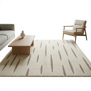 Tapis en laine contemporain abstrait à motifs en relief, fait main, à boucles coupées haute et basse, tufté, sur mesure, vente en gros directe usine - Product Image 3