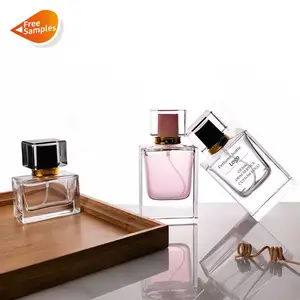 Fabrication de parfum de luxe de 30ml 50ml 100ml Bouteille en verre vide Bouteilles de parfum en verre avec bouchon personnalisé