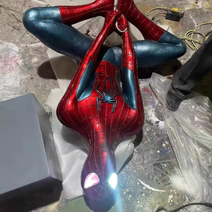 LED tamaño real Spider-<span class=keywords><strong>Man</strong></span> estatua resina artesanía invertida película personaje Spider-<span class=keywords><strong>Man</strong></span> escultura fibra de vidrio suspendido <span class=keywords><strong>Spidy</strong></span> escultura - Product Image 2