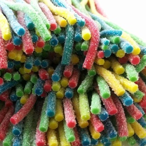 Bonbons gélifiés en forme de nouilles longues, bonbons gélifiés, saveur de fruits, sucrés, fruités, certifiés halal, en vrac, ingrédients de <span class=keywords><strong>chewing</strong></span>-<span class=keywords><strong>gum</strong></span>, <span class=keywords><strong>sucre</strong></span> - Product Image 3