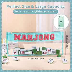 Juego de Mahjong Estilo Americano Premium y Duradero con 160 Fichas de Acrílico Color Azul <span class=keywords><strong>Coral</strong></span> para Reuniones Informales - Product Image 6