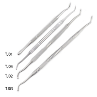 Outil de nettoyage des ongles en acier inoxydable, grattoir à double extrémité avec embout en forme de cuillère pour l'hygiène, la manucure, la pédicure et les soins de beauté