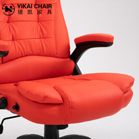 Chaise de bureau au design moderne, réglable en hauteur, avec dossier haut, fonction massage et chauffage, pour bureau à domicile