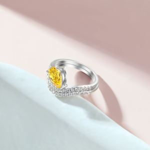Jewelry Custom Design Supplier 925 Sterling Silver Pear Cut 5A White Cubic Zirconia Fashion Women's Jewelry <b>Rings</b> for Certified - Product Image 5