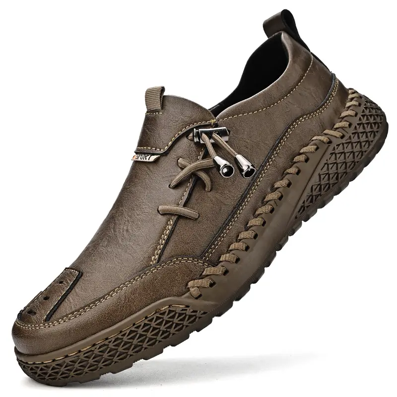 2024 nuevos zapatos individuales de moda informales populares de gran tamaño personalizados al por mayor, calzado hecho a mano, zapatos de cuero para hombres