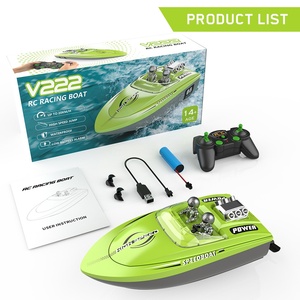Bateau RC haute vitesse Flytec V222 2,4 GHz, 20 km/h, étanche, bateau de course rechargeable, jouet pour enfants pour piscine et lac - Product Image 5