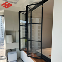 Fenêtre coulissante moderne en aluminium à rupture de pont thermique, double vitrage en verre trempé, insonorisée, cadre fin, pour maison et villa