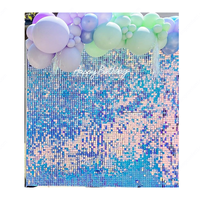 Panneau mural de fond scintillant à paillettes brillantes pour photomaton, fournitures d'anniversaire et de mariage, 30x30cm, vente en gros