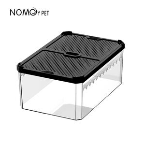 Nuevo diseño, <span class=keywords><strong>buena</strong></span> ventilación, <span class=keywords><strong>caja</strong></span> de cría de reptiles de plástico transparente, hábitat <span class=keywords><strong>con</strong></span> tapa deslizante magnética negra - Product Image 3