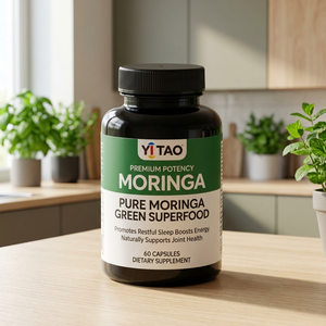 Capsules de Moringa Pur, 60 unités, Complément Herbal de Qualité Supérieure, Source Naturelle d'Antioxydants et de Nutriments Essentiels. - Product Image 1