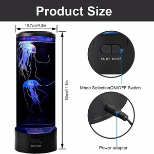 โคมไฟแมงกะพรุนเปลี่ยนสีได้ พร้อมรีโมทคอนโทรล ตู้ปลา LED ไฟกลางคืน ของขวัญวันเกิด ชาร์จ USB สร้างบรรยากาศผ่อนคลาย - Product Image 6