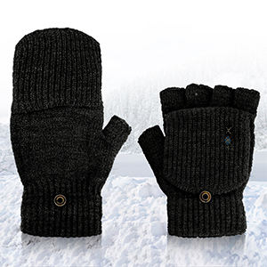 Guantes cálidos lavables con USB para uso doméstico, guantes calentadores de manos para ordenador portátil con ajuste de temperatura, guantes calentados de media mano completa // - Product Image 2