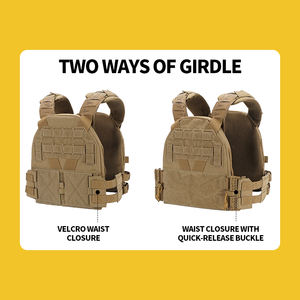 سترة SIVI التكتيكية الخفيفة للصيد في الهواء الطلق بحامل لوحة قتالية قابلة للتعديل تسمح بالتهوية - Product Image 6