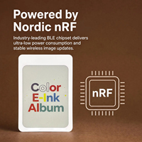 Inkcard-A2 Écran E-Ink de 3,98 pouces Transmission BLE 6 couleurs Aimant de réfrigérateur Album photo numérique Bluetooth basse consommation Longue autonomie