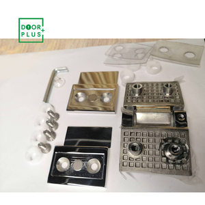 Doorplus Charnière pliante en laiton de taille compacte Couvercle magnétique en acier inoxydable <span class=keywords><strong>Vis</strong></span> invisibles décalées pour porte pliante en verre - Product Image 3