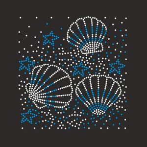 <span class=keywords><strong>2026</strong></span>年新款水钻转印圣诞最佳品质工厂热压水钻蓝贝壳热熔转印 - Product Image 1