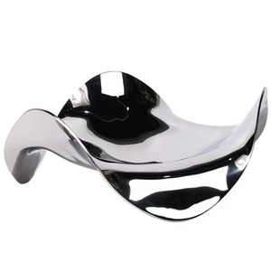 럭셔리 유럽 스타일 창의적 친환경 304 스테인리스 두꺼운 불규칙한 스낵 디저트 과일 접시 서빙 트레이 - Product Image 5