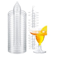 Verres jetables modernes de luxe en plastique PS pour vin rouge, cocktails, margaritas et gobelets de fête 150 ml