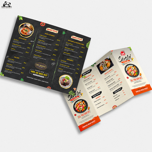 Menu personalizzati in carta patinata stampata, libretti menu a tre ante, brochure per ristoranti - Product Image 1