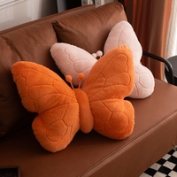 Almohada de Peluche de Mariposa Suave y Esponjosa, Cojín de Mariposa de Peluche en Tonos Pastel para Sofá, Cama, Decoración de Dormitorio, Regalo de Cumpleaños para Niños
