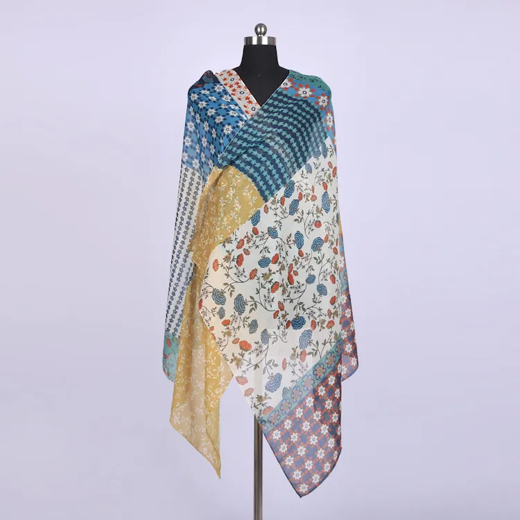 Design personalizzato stampa digitale fiori floreali belle sciarpe pashmina scialle stampa invernale donna
