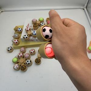 Porte-clés Fidget <span class=keywords><strong>Spinner</strong></span> en forme de chignon qui brille dans le noir, jouet de décompression à bulles à presser - Product Image 4