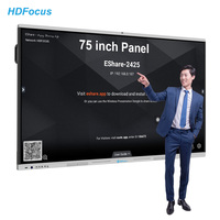 Grand tableau blanc interactif de 75 pouces 4K avec écran tactile IR pour l'avancement éducatif