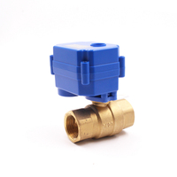 Vanne à bille motorisée miniature CWX-15N DN20 3/4'' à 2 voies, corps en laiton, actionneur électrique, filetage BSP, vanne de régulation de débit d'eau