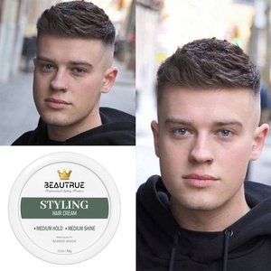 Organische Haarstyling-Creme OEM/ODM Friseur-Qualität Haarcreme Mittlerer Halt & Glanz Langanhaltende Maßgeschneiderte Haarwachs-Pomade für Salons - Product Image 3