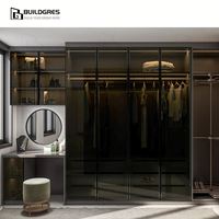 Garde-robe de luxe Buildgres avec intérieur en velours, design moderne pour chambre à coucher, armoire de rangement haut de gamme
