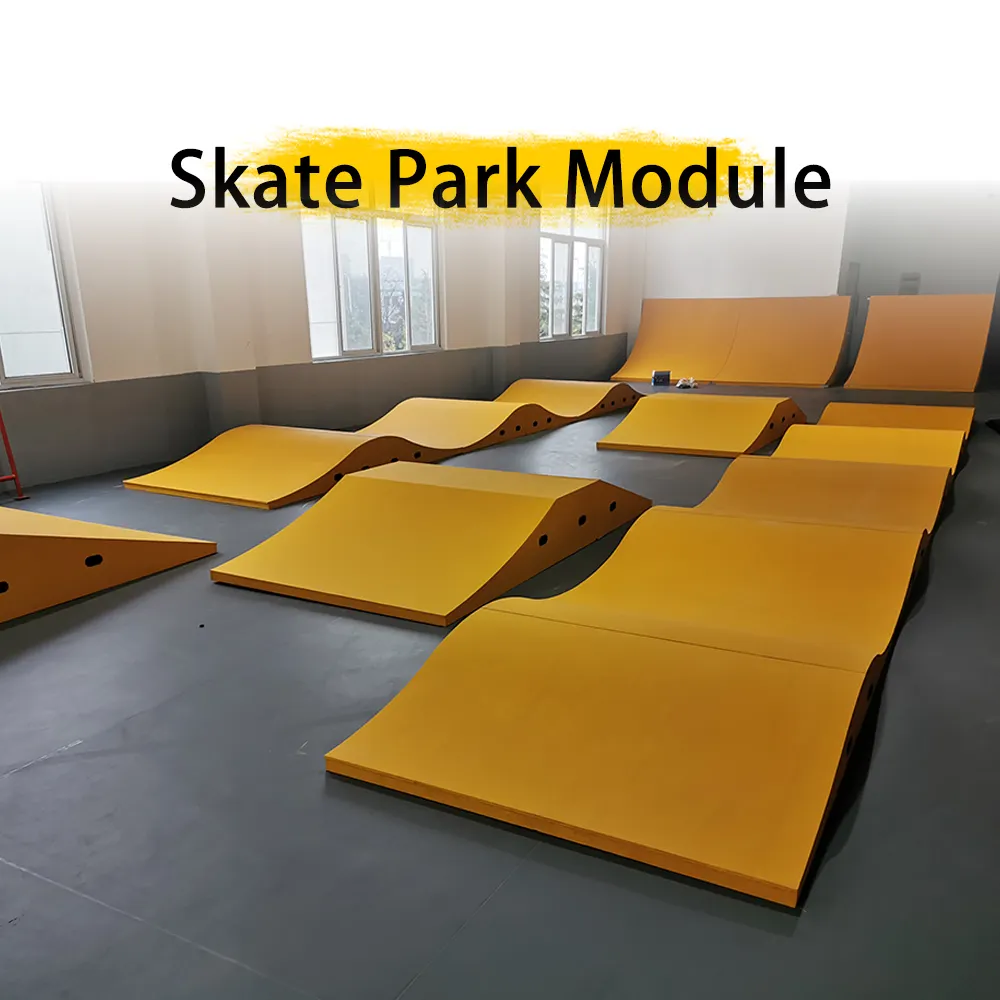 skateboard ramp half pipe plastic wood surface half pipe outdoor skateboard park skate surface ramp grind mini indoor