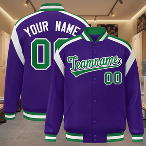 Veste universitaire personnalisée avec logo, vêtements d'extérieur pour équipe de baseball, veste universitaire en satin pour hommes - Product Image 5