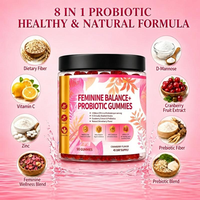 Gummies Probiotiques Véganes Sans Sucre pour Femmes, Canneberge, Soutien de l'Équilibre Intestinal et Féminin