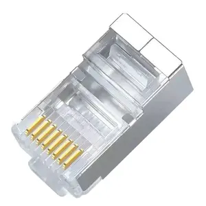 Korumalı ethernet erkek rj45 konektörü montaj paneli 8p8c geçiş EZ cat7 cat5e cat6 konnektörleri