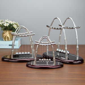 Berceau de Newton, Pendule d'équilibre, Jouet éducatif de physique, Boule cinétique oscillante, Décoration pour la maison et le bureau, Anti-stress, Artisanat métallique ludique - Product Image 2