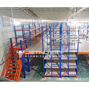 Système de rayonnage au sol en mezzanine pour palettes à usage intensif en entrepôt H4000mm <span class=keywords><strong>2</strong></span> niveaux 800KG par m² - Product Image 1