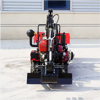 Mini-tracteur de jardin sur chenilles 35 CV avec rotoculteur - Compact et efficace pour l'agriculture à petite échelle et l'aménagement paysager, idéal pour les rizières