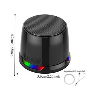 Mini haut-parleur sans fil magnétique anti-perte - Bluetooth 5.3, basses profondes, lumière RVB, boîte à son compacte et portable - Product Image 6