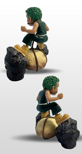 Nouvelles figurines d'<span class=keywords><strong>anime</strong></span> <span class=keywords><strong>One</strong></span> <span class=keywords><strong>Piece</strong></span>, figurines d'enfant Zoro mordant des pierres, animation manuelle, décoration de la maison, modèle de collection, ornements - Product Image 4