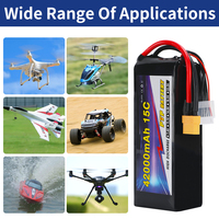Batterie Lipo rechargeable pour drone UAV 6S 3500mAh22.2V60C pour voiture RC/hélicoptère/FPV personnalisée haute performance puissante semi-solide