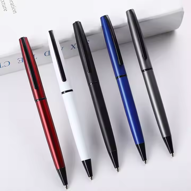 High Quality Metal Roller Pen Matte Texture Multicolor Gifts Advertising Twist Ballpoint Pen With Logo